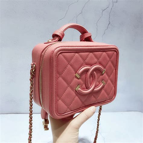 pink chanel vanity bag|Handbags & Bags .